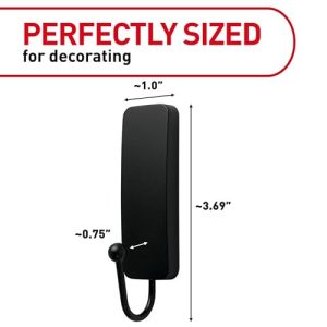 Command Medium Matte Black Wall Hooks – 2 Pack