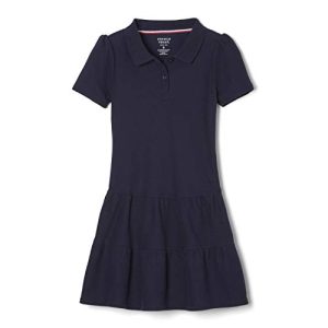 French Toast Girls’ Navy Ruffled Polo Dress 3T