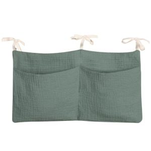 zonBroth Cotton Bedside Organizer Bag for Cribs & Dorms
