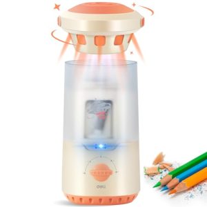 deli Spaceship Electric Pencil Sharpener - Auto In/Out