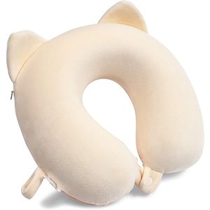 Juvale Kid’s Cat Memory Foam Travel Pillow