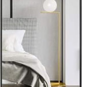 ANDY STAR 18"x48" Black Rounded Full Length Mirror