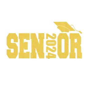Senior 2024 Iron-On Decal - Graduation Shirt Transfer