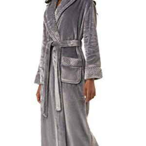 Turquaz Plush Warm Fleece Bathrobe for Women - Long Comfy