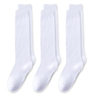 Kids Seamless Knee High Uniform Socks - Cotton (3 Pack)
