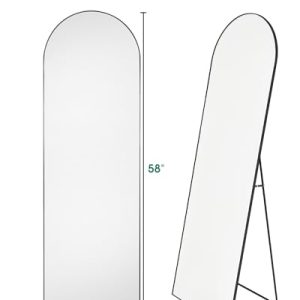 BEVERDY 18″x58″ Black Arched Full Length Mirror