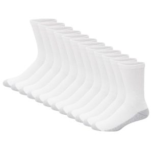 Hanes Men’s Double Tough Crew Socks (12-Pair)