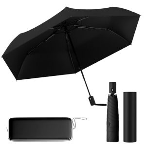 Compact Auto Open/Close Travel Umbrella – UV & Windproof