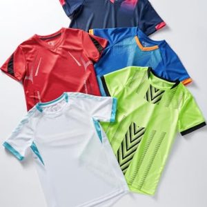 5 Pack Boys Athletic Shirts – Youth Dry Fit T-Shirts