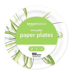 Amazon Basics Everyday Paper Plates - 100 Count