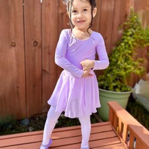 Stelle Girls Ballet Leotard: Long Sleeve Dance Outfit with Skirt