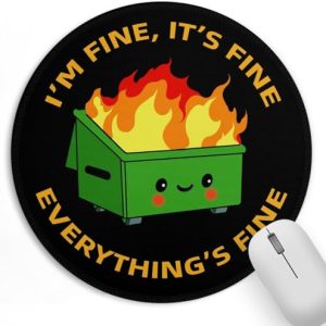 Cute Funny Round Mouse Pad - Non-Slip Desk Decor