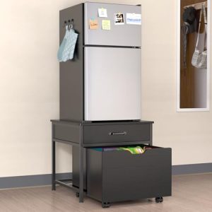 GDLF Heavy Duty Mini Fridge Stand with Rolling Cabinet