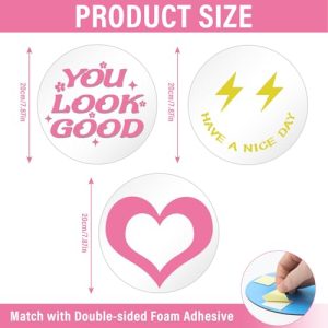 DARENYI Preppy 7.87″ Round Acrylic Mirror Tiles