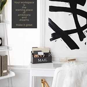 Blu Monaco Espresso Wooden Mail Organizer – 3-Tier