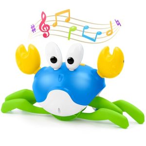 Crawling Crab Baby Toy – Music, Lights & Movement for Tummy Time