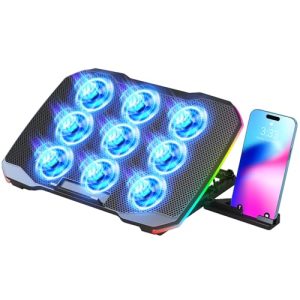 AIMIUZI Gaming Laptop Cooling Pad with 9 Quiet Fans