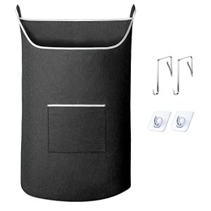 SAVERHO XL Black Door Hanging Laundry Hamper Bag