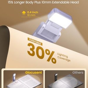 Glocusent Extendable Book Light – Sleep Aid & Timer