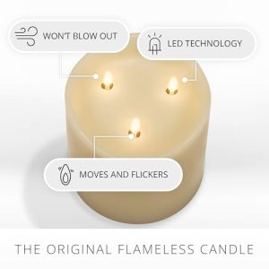 Luminara Tri-Flame Moving LED Candle, Ivory