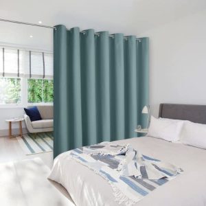 NICETOWN Greyish Blue Blackout Curtain - Sliding Door