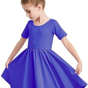 Stelle Girls' Royal Blue Skater Dress | Knee-Length Casual