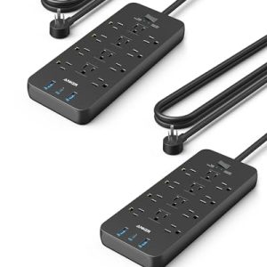 Anker 12-Outlet Surge Protector Power Strip with USB-C (2-Pack)