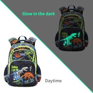 3Pc Boys Dino Backpack Set – School & Lunch