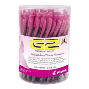 Pilot G2 Pink Ribbon Gel Pens – Fine Point (48-Count)