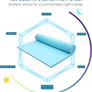 BedsPick Twin XL 3″ Gel Memory Foam Mattress Topper