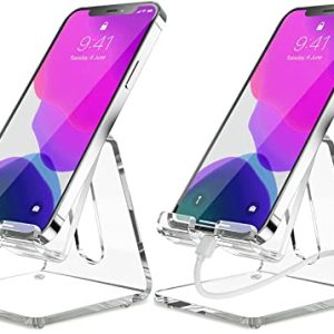 KTRIO 2-Pack Clear Acrylic Cell Phone Stands