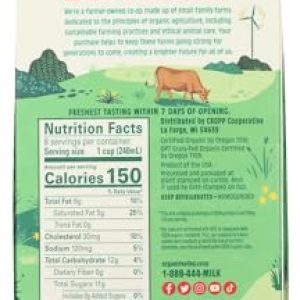 Organic Valley Grassmilk Whole Organic Milk, 64 Oz