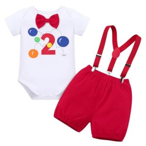 IMEKIS Boy's Circus 2nd Birthday Cake Smash Outfit