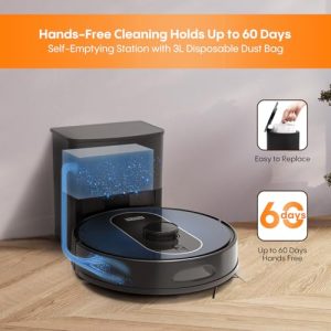 Robot Vacuum & Mop: 5000Pa Self-Emptying, LiDAR Nav