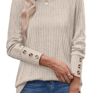 Trendy Plus Size Women’s Long Sleeve Tunic Sweater – Fall 2025