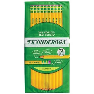 Ticonderoga Pre-Sharpened 2 HB Pencils 72-Count
