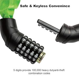 Via Velo 5-Digit Combo Heavy Duty Bike Chain Lock
