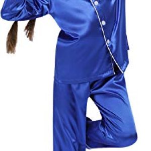 DF-deals Kids Silk Satin Pajamas Set: Royal Blue Loungewear