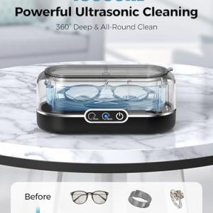 Miorcols Ultrasonic Jewelry Cleaner – 48KHz, 12oz