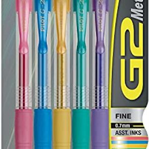 Pilot G2 Metallics Gel Pens - Fine 0.7mm (Assorted 5-Pack)