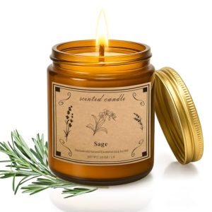 Sage Cleansing Candle - 16oz Large Jar White Scented