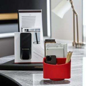 UnionBasic 360 Degree Rotating Desk Organizer – Red