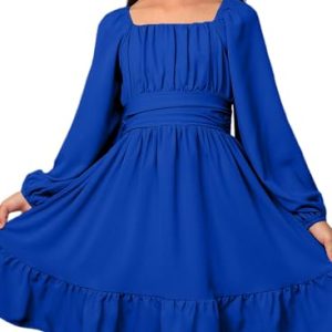 Girls Boho Tie Back Dress – Teen Fall Wedding Guest Outfit