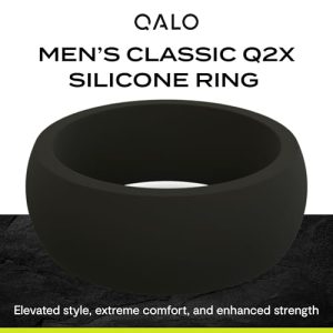 QALO Men’s Classic Black Silicone Wedding Ring