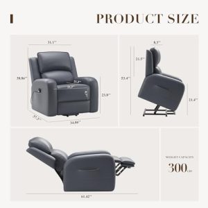 Grey Electric Power Lift Recliner – Ergonomic Design