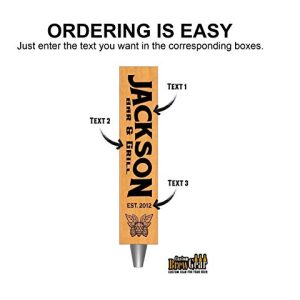 Personalized Beer Tap Handle | Chalkboard & Laser Engraved Hops