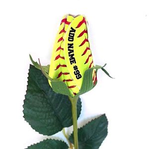 Personalized Softball Rose | Handmade Sports Gift for Fans