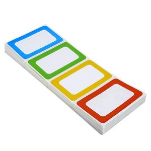 Colorful Border Name Tag Stickers (200 Count)