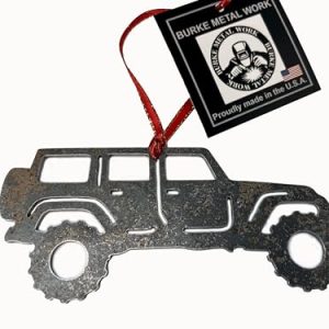 Rustic Metal Off-Road Jeep Christmas Ornament 2024