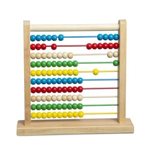 Melissa & Doug Wooden Abacus Toy – 100 Beads for Counting